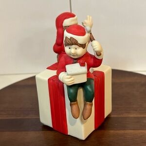 🎅 Vintage PartyLite Santa’s Elves Ceramic Votive Candle Holder No box